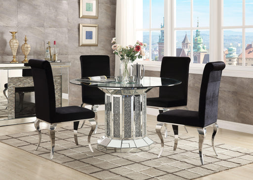 Noralie Mirrored & Faux Diamonds Dining Table - U&U Home Budget Furniture (Carteret, NJ)