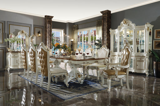 Picardy Antique Pearl & Cherry Oak Dining Table - U&U Home Budget Furniture (Carteret, NJ)
