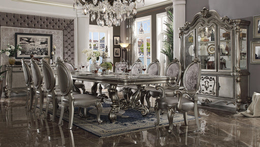 Versailles Antique Platinum Dining Table - U&U Home Budget Furniture (Carteret, NJ)