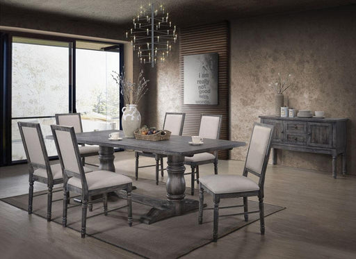 Leventis Weathered Gray Dining Table - U&U Home Budget Furniture (Carteret, NJ)