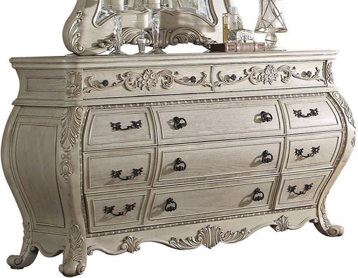 Acme Ragenardus Dresser in Antique White 27015 - U&U Home Budget Furniture (Carteret, NJ)