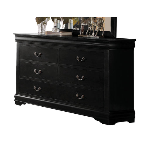 Louis Philippe Black Dresser - U&U Home Budget Furniture (Carteret, NJ)
