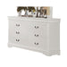 Louis Philippe White Dresser - U&U Home Budget Furniture (Carteret, NJ)