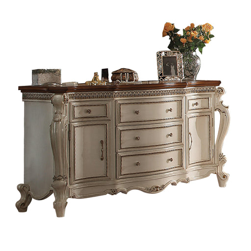 Picardy Antique Pearl & Cherry Oak Dresser - U&U Home Budget Furniture (Carteret, NJ)