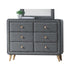 Valda Light Gray Fabric Dresser - U&U Home Budget Furniture (Carteret, NJ)