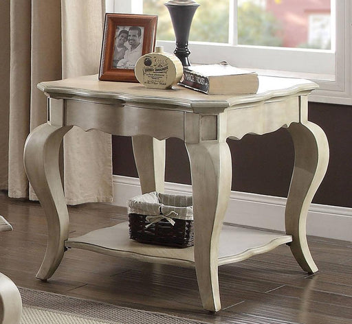Acme Chelmsford End Table in Antique Taupe 86052 - U&U Home Budget Furniture (Carteret, NJ)