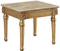 Acme Furniture Daesha End Table in Marble/Antique Gold 81717 - U&U Home Budget Furniture (Carteret, NJ)
