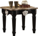 Acme Furniture Ernestine End Table in Marble/Black 82152 - U&U Home Budget Furniture (Carteret, NJ)