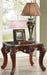 Acme Furniture Eustoma End Table in Marble/Walnut 83067 - U&U Home Budget Furniture (Carteret, NJ)