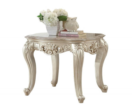 Acme Furniture Gorsedd End Table in Antique White 82442 - U&U Home Budget Furniture (Carteret, NJ)
