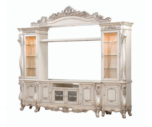 Acme Furniture Gorsedd Entertainment Center in Antique White 91440 - U&U Home Budget Furniture (Carteret, NJ)