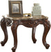Acme Furniture Jardena End Table in Marble/Cherry Oak 81657 - U&U Home Budget Furniture (Carteret, NJ)