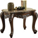 Acme Furniture Latisha End Table in Marble/Antique Oak 82147 - U&U Home Budget Furniture (Carteret, NJ)