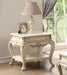 Acme Ragenardus End Table in Antique White 86022 - U&U Home Budget Furniture (Carteret, NJ)