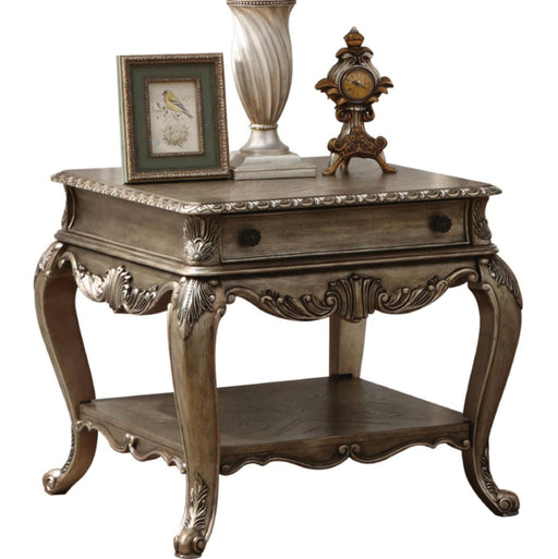Acme Ragenardus End Table in Vintage Oak 86032 - U&U Home Budget Furniture (Carteret, NJ)