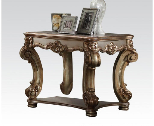 Acme Vendome End Table in Gold Patina 83001 - U&U Home Budget Furniture (Carteret, NJ)