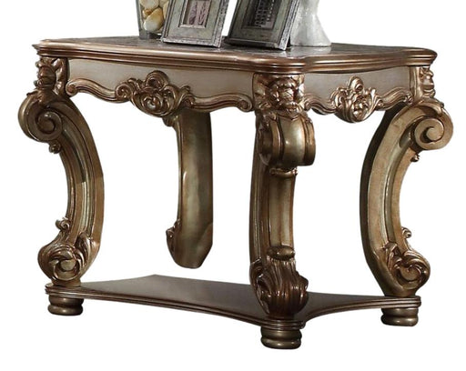Acme Vendome End Table in Gold Patina 83121 - U&U Home Budget Furniture (Carteret, NJ)