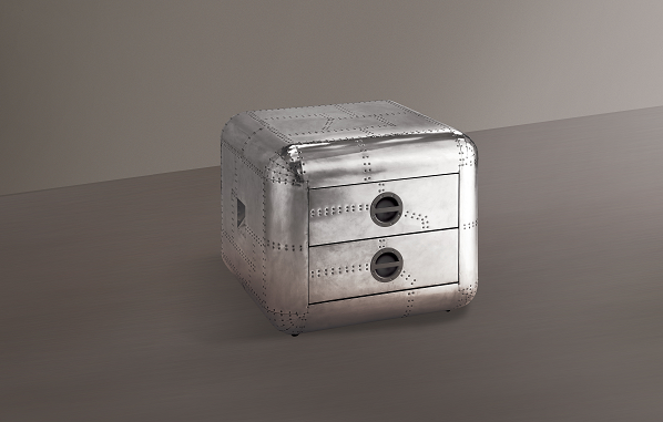 Brancaster Aluminum End Table - U&U Home Budget Furniture (Carteret, NJ)