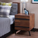 Karine Walnut & Black End Table - U&U Home Budget Furniture (Carteret, NJ)