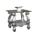 Versailles Antique Platinum & Clear Glass End Table - U&U Home Budget Furniture (Carteret, NJ)