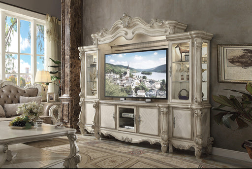 Versailles Bone White Entertainment Center (Side Piers & Bridge) - U&U Home Budget Furniture (Carteret, NJ)