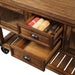 Kadri Distressed Chestnut Kitchen Cart - U&U Home Budget Furniture (Carteret, NJ)