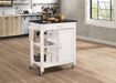 Ottawa Black & White Kitchen Cart - U&U Home Budget Furniture (Carteret, NJ)