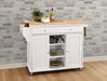 Tullarick Natural & White Kitchen Cart - U&U Home Budget Furniture (Carteret, NJ)