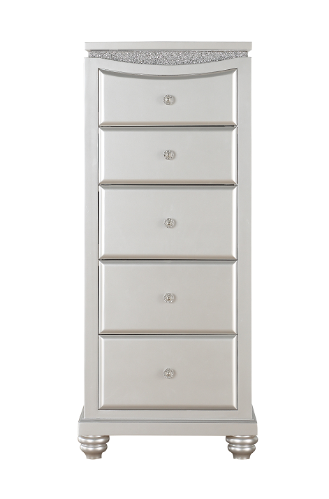Maverick Platinum Lingerie Chest - U&U Home Budget Furniture (Carteret, NJ)
