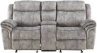 Acme Furniture Zubaida Motion Loveseat with Console in 2-Tone Gray Velvet 55026 - U&U Home Budget Furniture (Carteret, NJ)