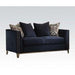 Acme Phaedra Loveseat with 4 Pillows in Blue Fabric 52831 - U&U Home Budget Furniture (Carteret, NJ)