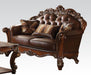 Acme Vendome Loveseat with 2 Pillows in Cherry 52002 - U&U Home Budget Furniture (Carteret, NJ)