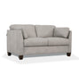 Matias Dusty White Leather Loveseat - U&U Home Budget Furniture (Carteret, NJ)