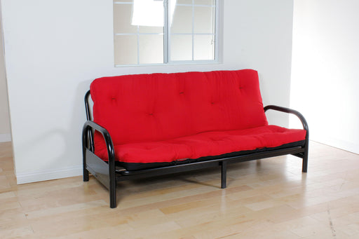 Nabila Red & Black Full Futon Mattress, 6"H - U&U Home Budget Furniture (Carteret, NJ)