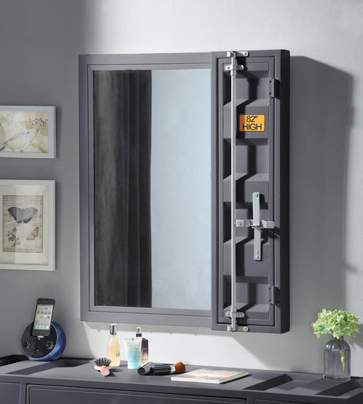 Cargo Gunmetal Vanity Mirror - U&U Home Budget Furniture (Carteret, NJ)