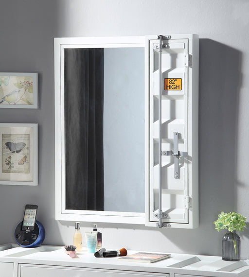 Cargo White Vanity Mirror - U&U Home Budget Furniture (Carteret, NJ)