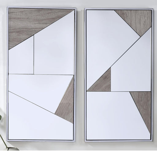 Chafik Mirrored, Chrome & Accent Mirror (Wall) - U&U Home Budget Furniture (Carteret, NJ)