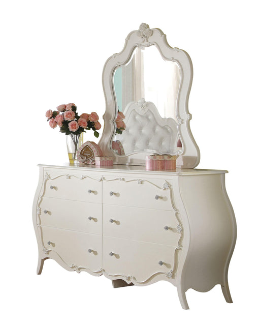 Edalene Pearl White Mirror - U&U Home Budget Furniture (Carteret, NJ)