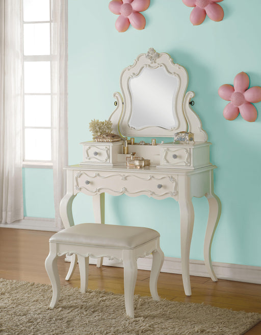 Edalene Pearl White Vanity & Mirror - U&U Home Budget Furniture (Carteret, NJ)