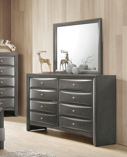 Ireland Gray Oak Mirror - U&U Home Budget Furniture (Carteret, NJ)
