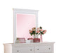 Lacey White Mirror - U&U Home Budget Furniture (Carteret, NJ)