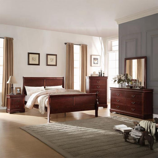 Louis Philippe Cherry Mirror - U&U Home Budget Furniture (Carteret, NJ)