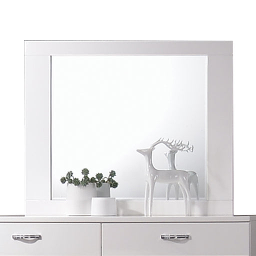 Naima II White High Gloss Mirror - U&U Home Budget Furniture (Carteret, NJ)