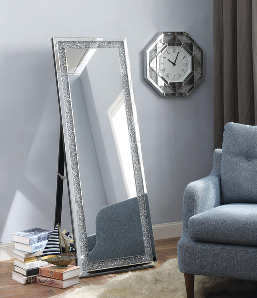 Noralie Mirrored & Faux Diamonds Accent Mirror (Floor) - U&U Home Budget Furniture (Carteret, NJ)
