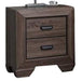 Acme Lyndon Nightstand in Weathered Gray Grain 26023 - U&U Home Budget Furniture (Carteret, NJ)
