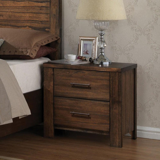 Acme Merrilee 2-Drawer Nightstand in Oak 21683 - U&U Home Budget Furniture (Carteret, NJ)