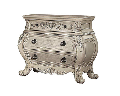 Acme Ragenardus Nightstand in Antique White 27013 - U&U Home Budget Furniture (Carteret, NJ)