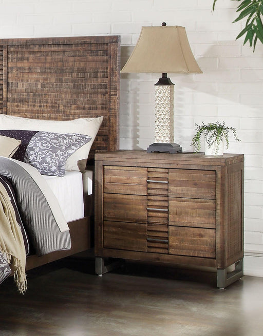 Andria Reclaimed Oak Nightstand - U&U Home Budget Furniture (Carteret, NJ)