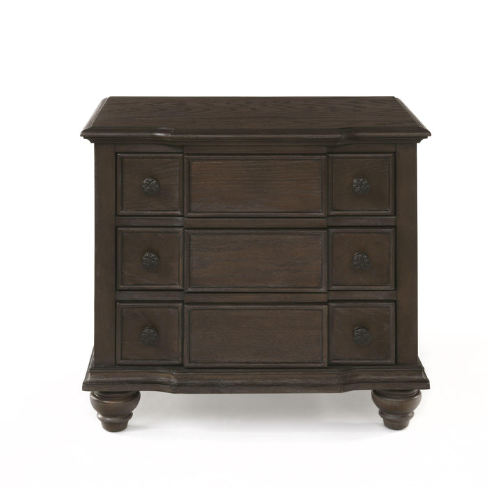 Baudouin Weathered Oak Nightstand - U&U Home Budget Furniture (Carteret, NJ)