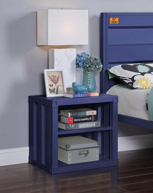 Cargo Blue Nightstand (USB) - U&U Home Budget Furniture (Carteret, NJ)